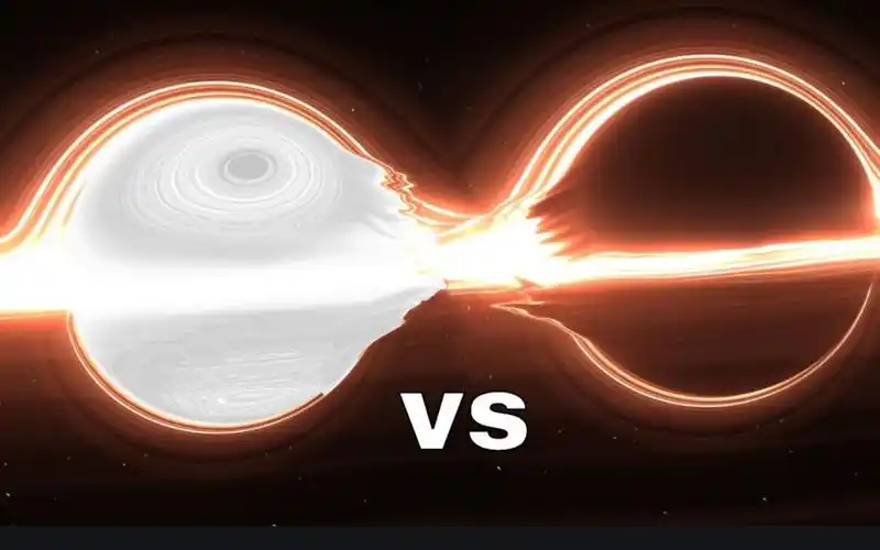 如果宇宙中黑洞与白洞互相碰撞,会发生什么现象?