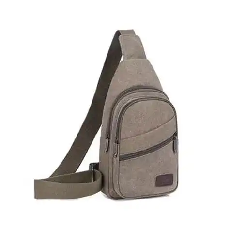 百w搭大容量帆布便携式胸包新款胸前小背包休闲斜挎2021韩版男士
