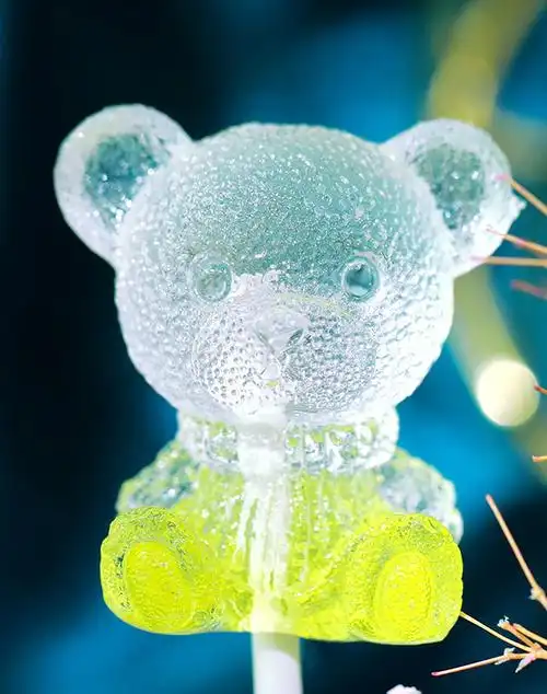 米唐たき动物派对棒棒糖-小熊渐变蓝色