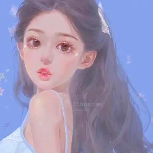 手绘女生头像 画师 : yihuan面面 转自微博