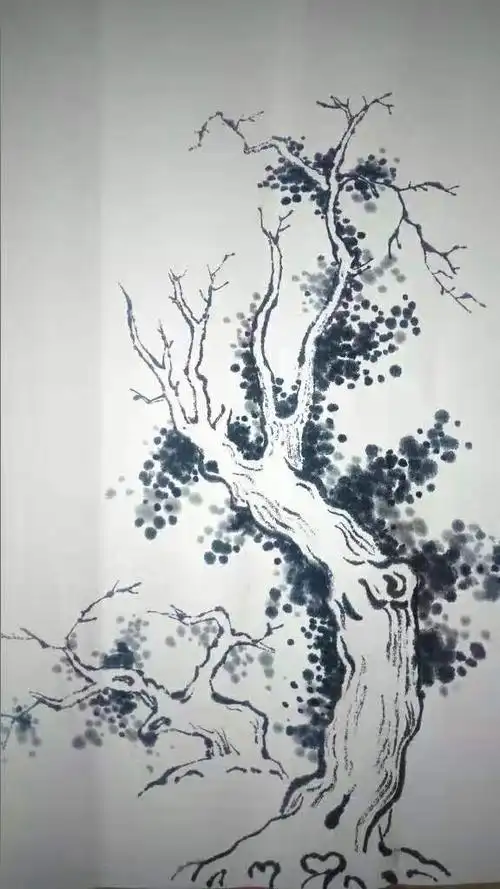 国画一《松柏》一魏晓红           21中小学部