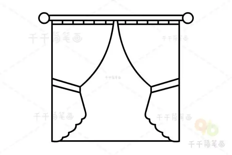 窗帘简笔画怎样画
