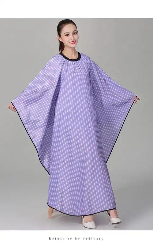 条纹理发围布不沾发发廊专业定制剪发围布成人大号美发围布网红潮