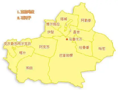 和田地区的行政区划