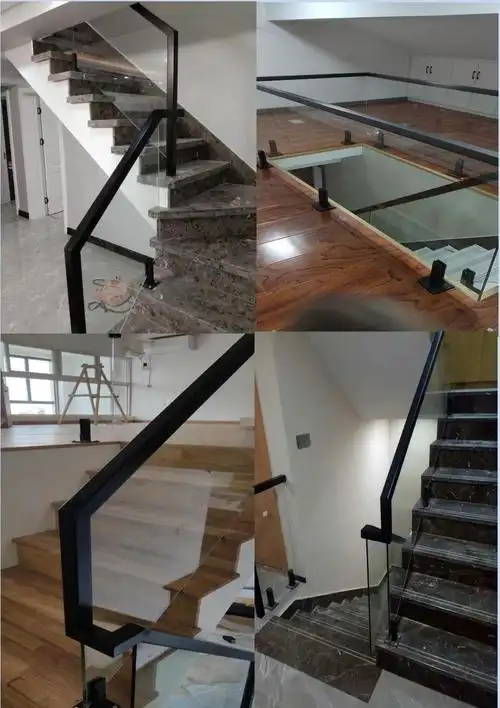 玻璃楼梯扶手底座不锈钢泳池夹简约式免开孔玻璃扶手落沙滩脚 200泳池