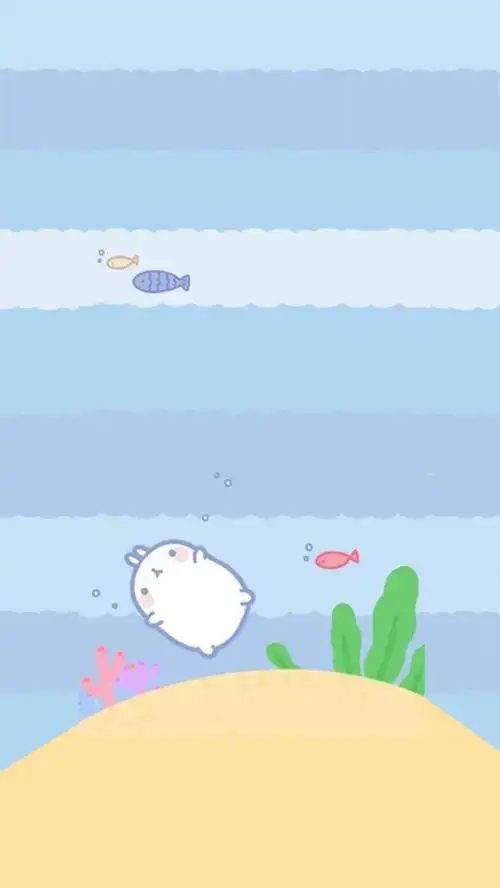 清新可爱动漫萌兔子h5背景