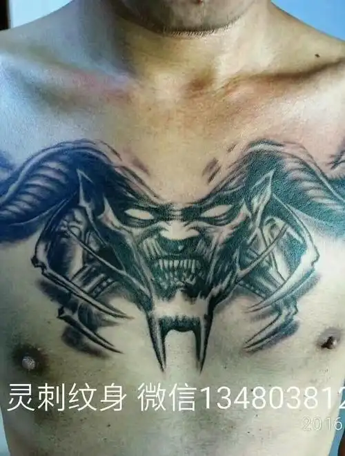 撒旦!_纹身图案手稿图片_lc的纹身作品集