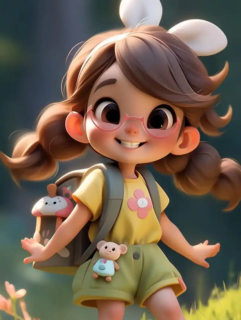 ai绘画|爱笑的女孩,运气都不会太差|灵感 本组作品是由midjourney生成