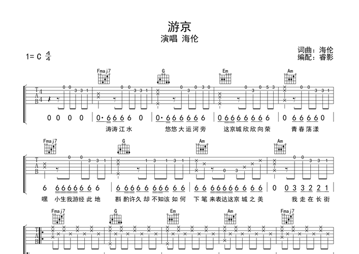 游京1人评分(我要评分)准确度:难易度:歌曲:游京
