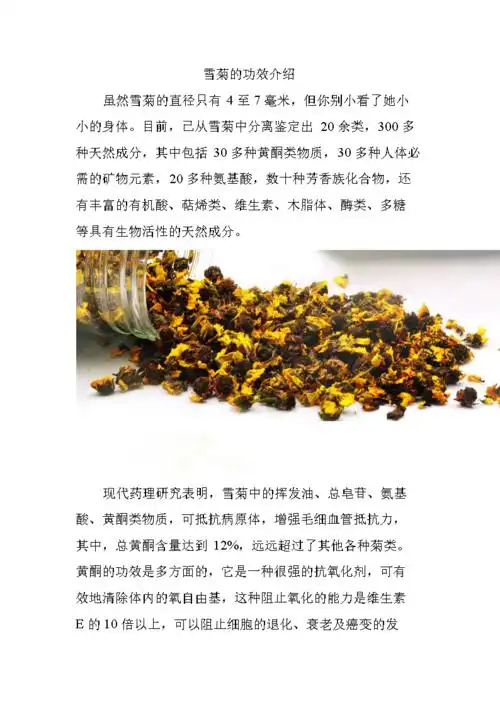 雪菊的功效与作用相关推荐
