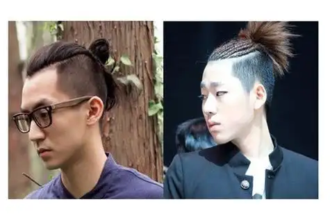 文艺男扎小辫两边剃掉造型设计 精选男生扎辫子无刘海发型系-图7