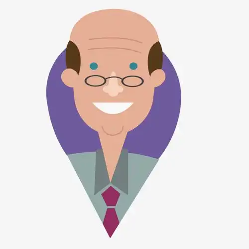 光头_光头老头【高清卡通手绘png素材】-90设计