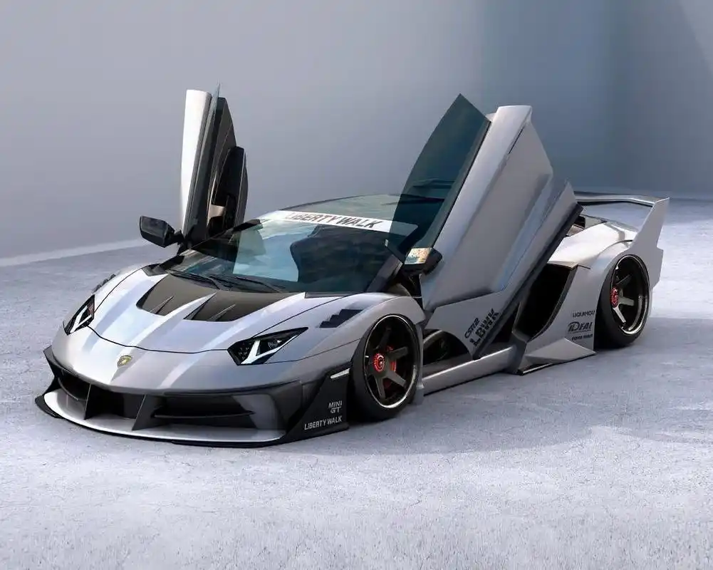 采用gt evo车身套件的兰博基尼aventador,几乎贴地了能开上街吗