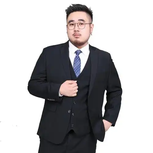 西服商务休闲职业正装胖人西装韩马夹背心加大马甲男士春秋大码