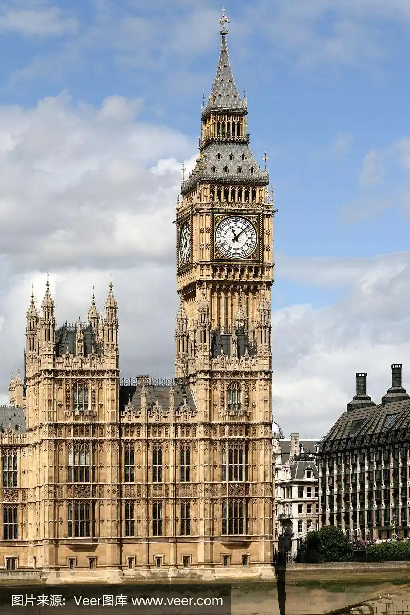 大本钟,国际著名景点,建筑外部,钟塔,垂直画幅