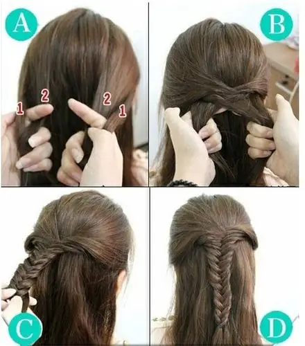 diy华丽鱼骨辫 变欧洲文艺小公主
