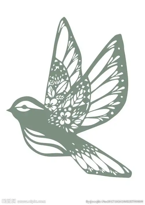 剪纸小鸟图片