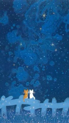 手绘 猫咪 油画 高清壁纸 iphone壁纸 /欣勾勾