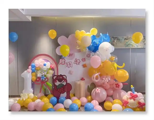 生日布置 宝宝宴布置 气球派对 宝宝满月宴布置