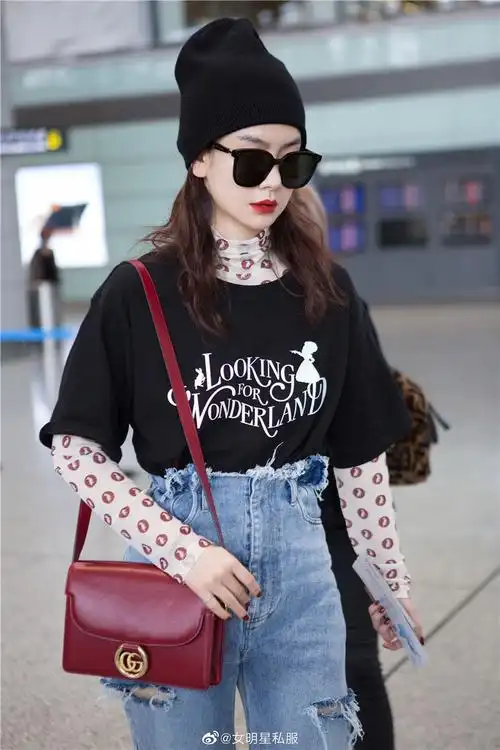 戚薇明星同款2020春夏新款字母印花宽松纯棉短袖t恤上衣打底衫女