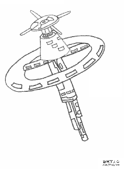 宇宙空间站简笔画图片