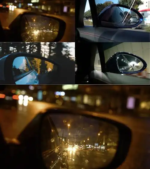 汽车后视镜车窗外