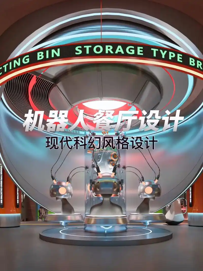 餐饮全案设计工作室机器人现代科幻餐厅设计