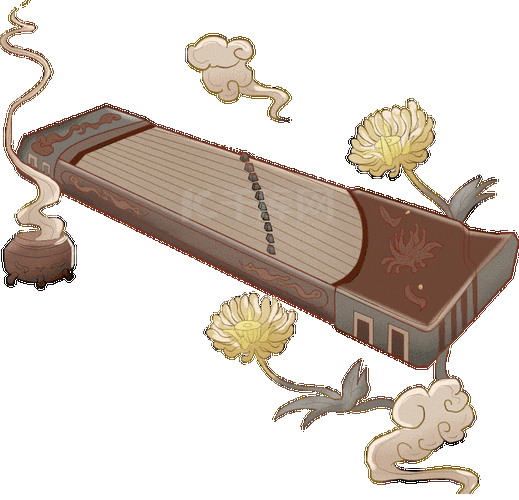 中国传统古典乐器古筝中国风动图gif