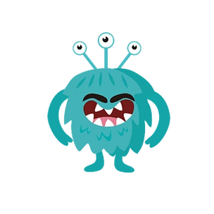 卡通三眼外星人矢量素材