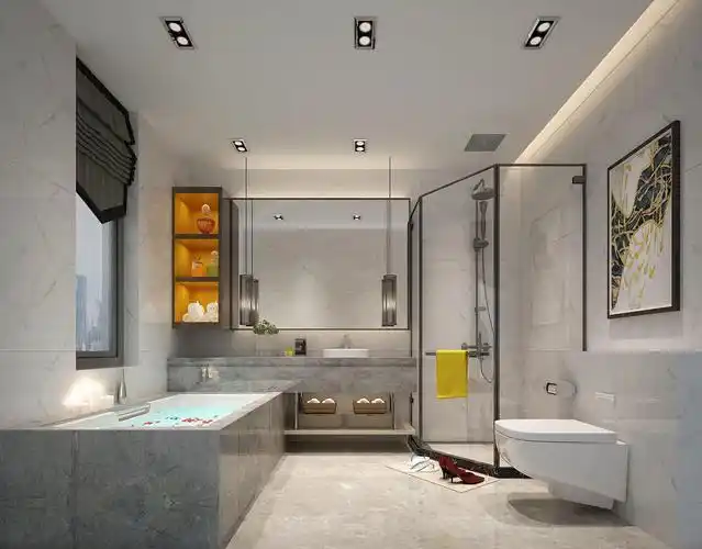 大户型现代轻奢风格卫生间装修效果图