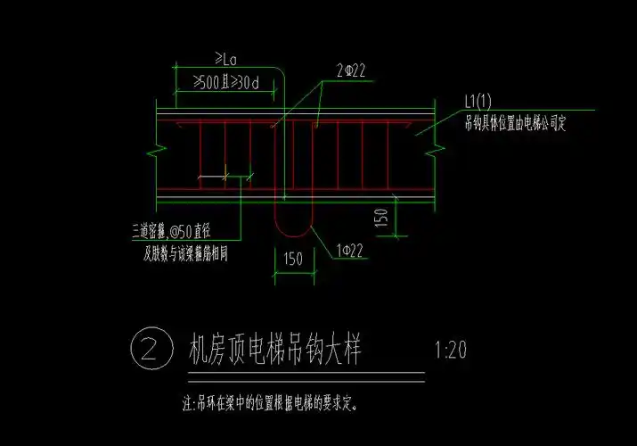 老师们,请问这个电梯吊钩怎么布置呀
