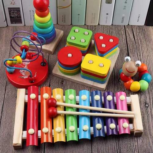 婴幼儿童八音手敲琴小木琴8个月音乐器1-2-3周岁宝宝益智早教玩具