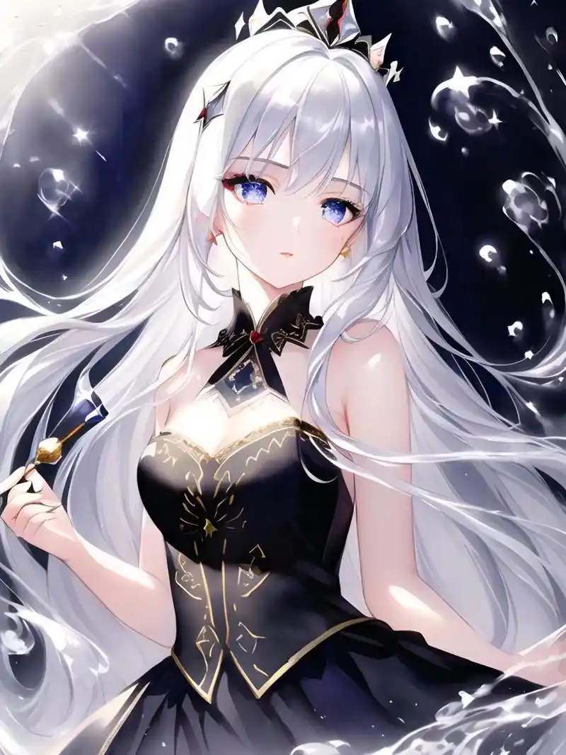 【draft】月光下的银发少女|二次元壁纸