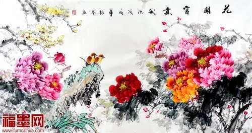 国画牡丹花精品赏析,工笔融天趣于物象,写意富贵雅逸之气喜人