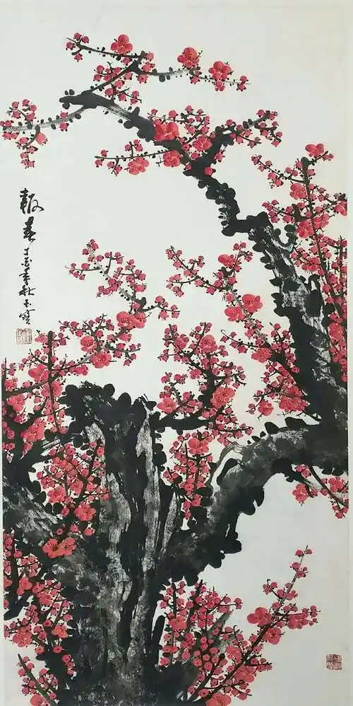 《李玉宝国画梅花作品欣赏》一一客厅等处悬挂梅花图的风水寓意知多少