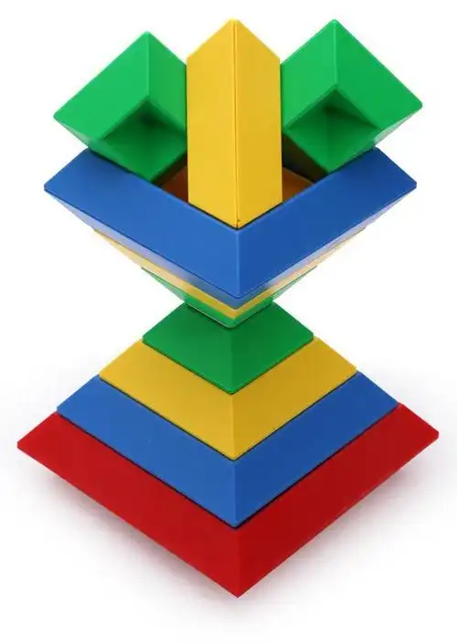 金字塔叠叠塔积木 儿童益智玩具鲁班塔 智慧智力魔塔菱形百变积木