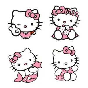 hello kitty汽车贴纸 kitty车贴 划痕贴 伤痕贴 个性卡通贴kt猫贴