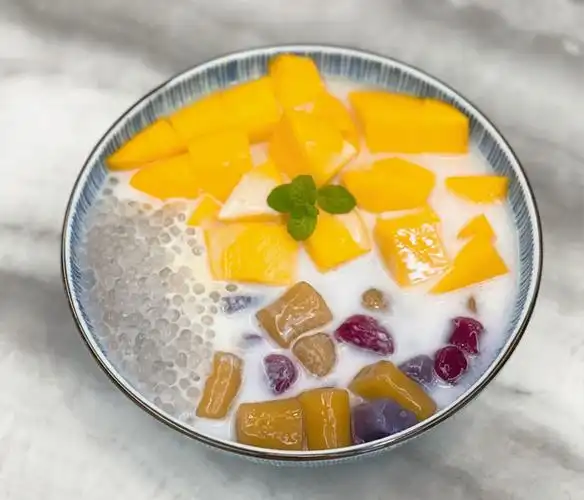 【芋圆芒果椰汁西米露图片】五个樱桃_下厨房