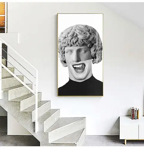 抽象创意人物装饰画搞怪个性画样板房办公室挂画现代简约客厅壁画