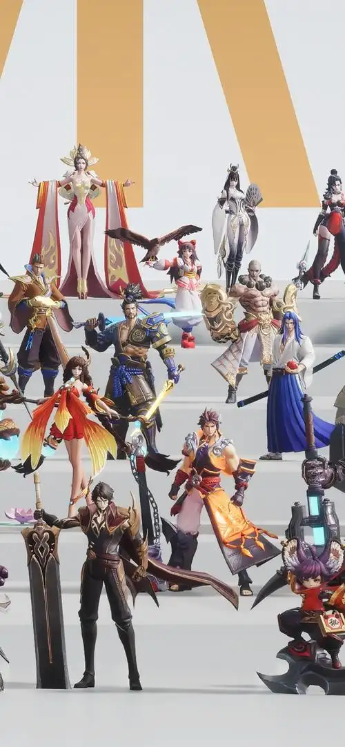 王者106位英雄大合照身高对比多图预警