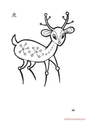 冰雪奇缘的鹿简笔画