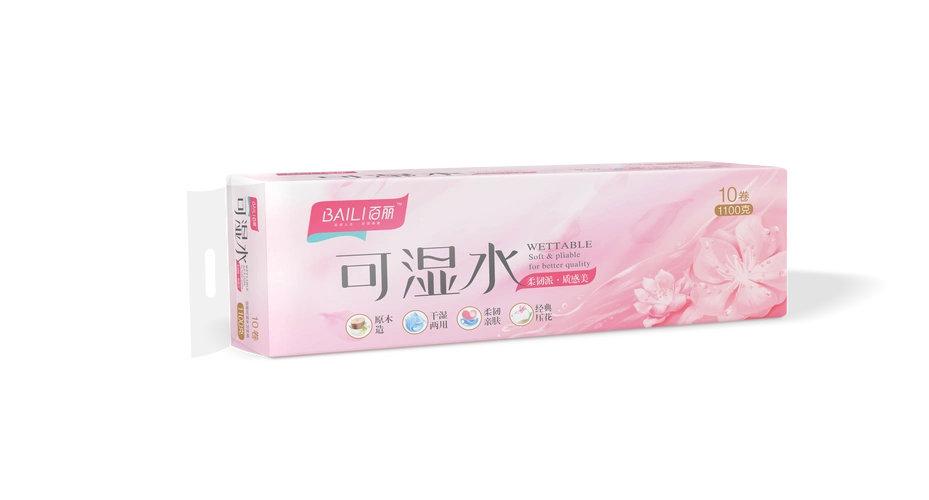 百丽可湿水中长10卷卫生纸