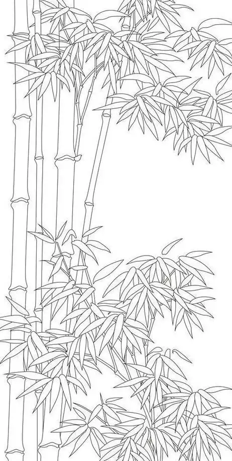 没有叶子竹子的简笔画