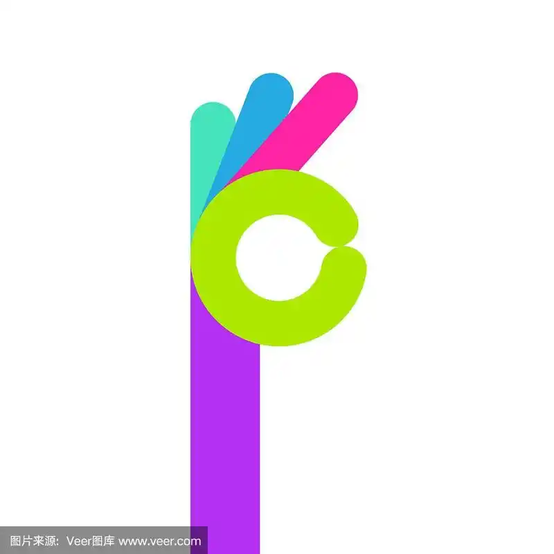 ok手势图标.简单的好象征.