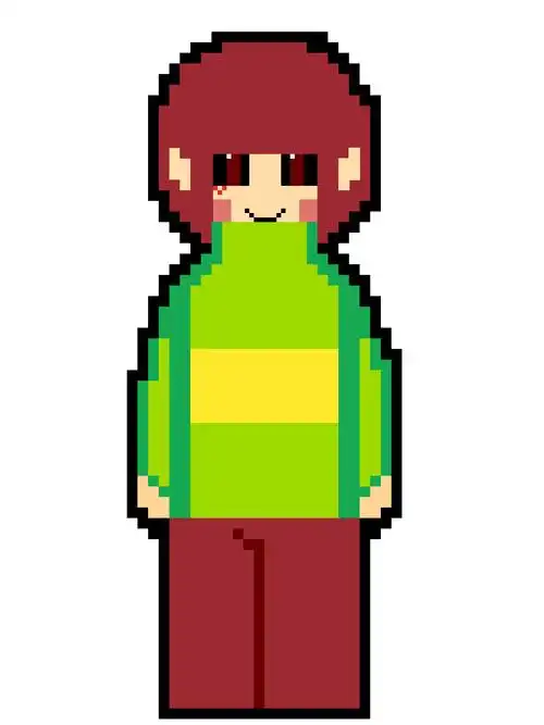 【破碎人偶】两位人类的像素图及chara的故事!