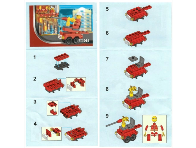 乐高插拼积木图纸-6种迷你车辆