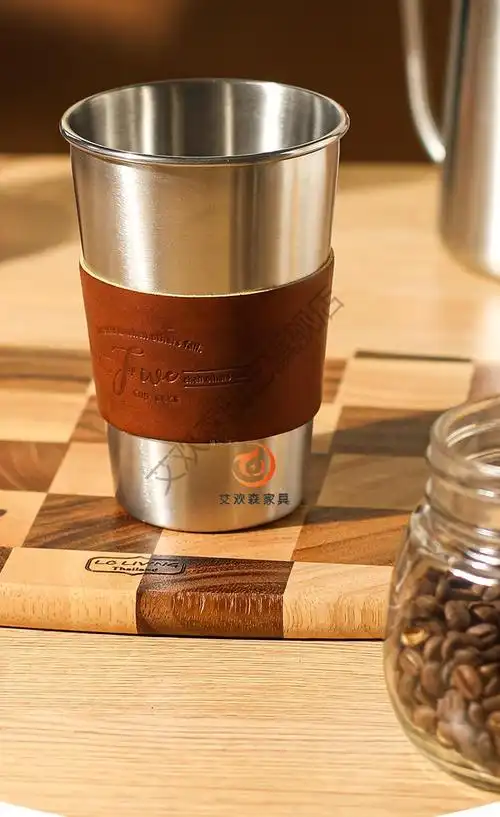 定制不锈钢咖啡杯子工业风设计师款拿铁杯金属杯户外随行随手杯