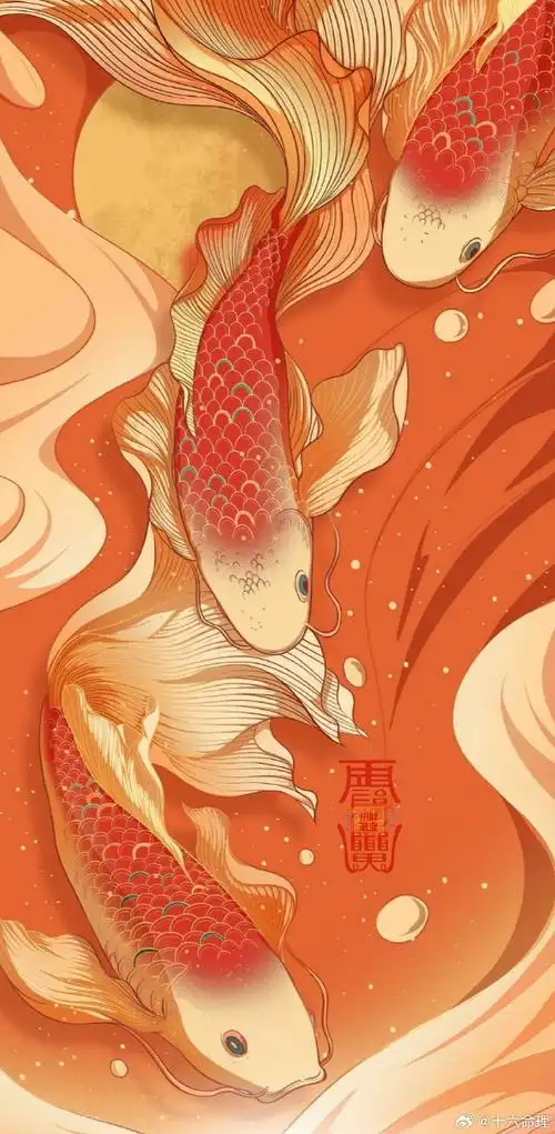 各种锦鲤壁纸  祝各位事事顺心如意!  #能量壁纸##手机壁纸##上岸