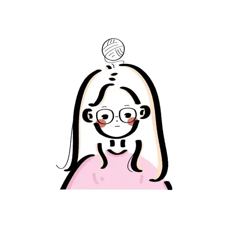 简笔画头像|戴眼镜的可爱女孩 一个爱织毛线的可爱女孩