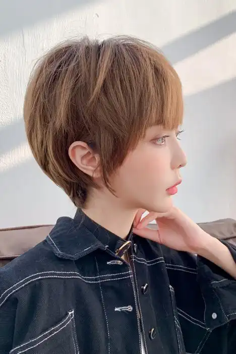 短发假发女圆脸网红时尚自然逼真韩国波波头帅气修脸气质bobo头